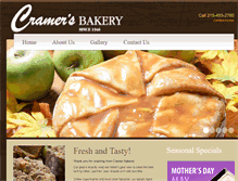 Tablet Screenshot of cramerbakery.com